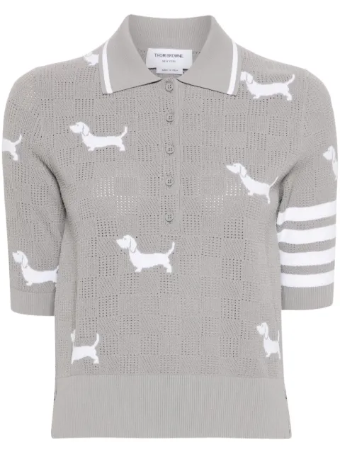 Thom Browne Hector intarsia-knit polo shirt