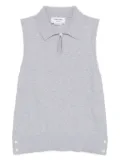 Thom Browne floated-cable polo - 065 LT GREY
