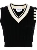 Thom Browne 4-Bar cable-knit vest - Blue