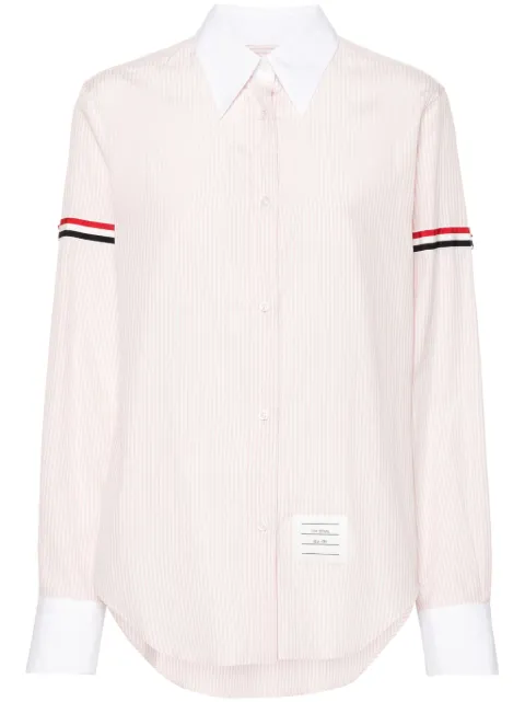 Thom Browne contrast-border striped shirt