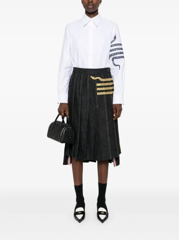 Thom Browne camisa con motivo 4-Bar