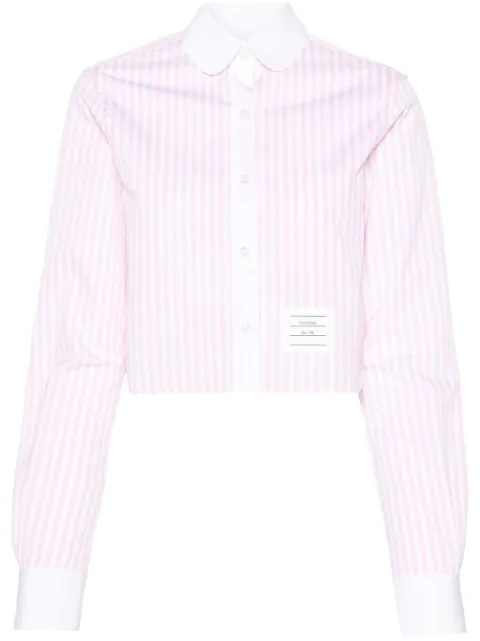 Thom Browne striped cotton cropped shirt