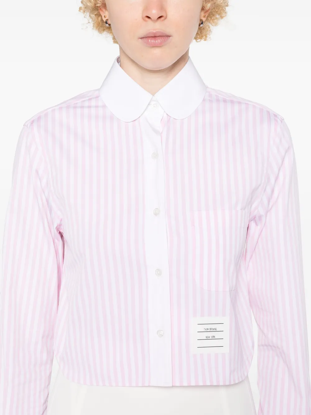 Thom Browne Gestreepte blouse Roze