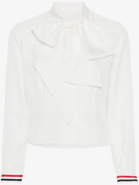 Thom Browne Camisa de seda com listras RWB