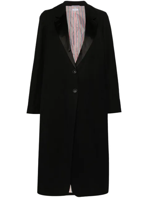 Thom Browne slub-texture single-breasted coat