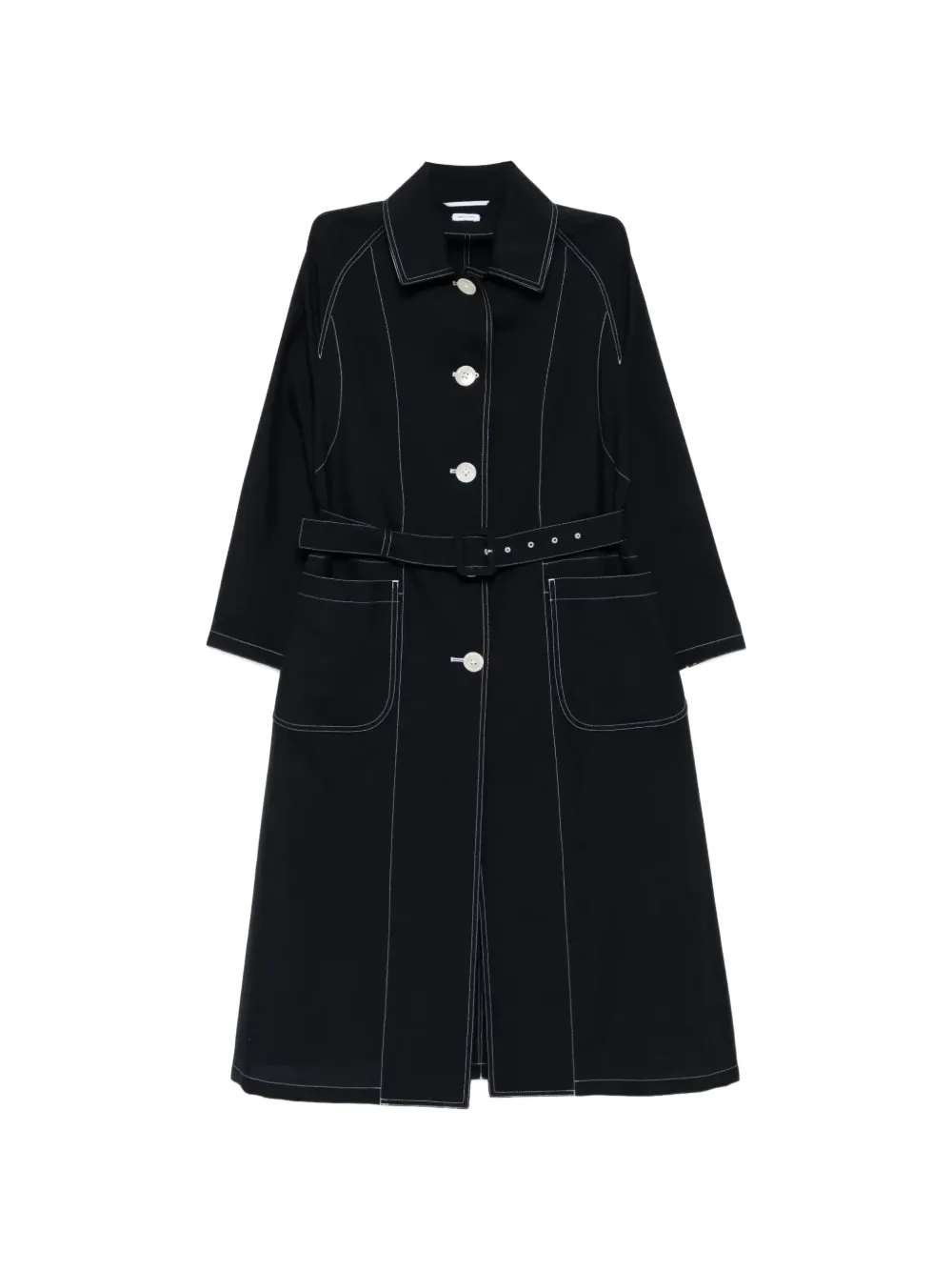 Thom Browne patch pocket car coat - 415 NAVY