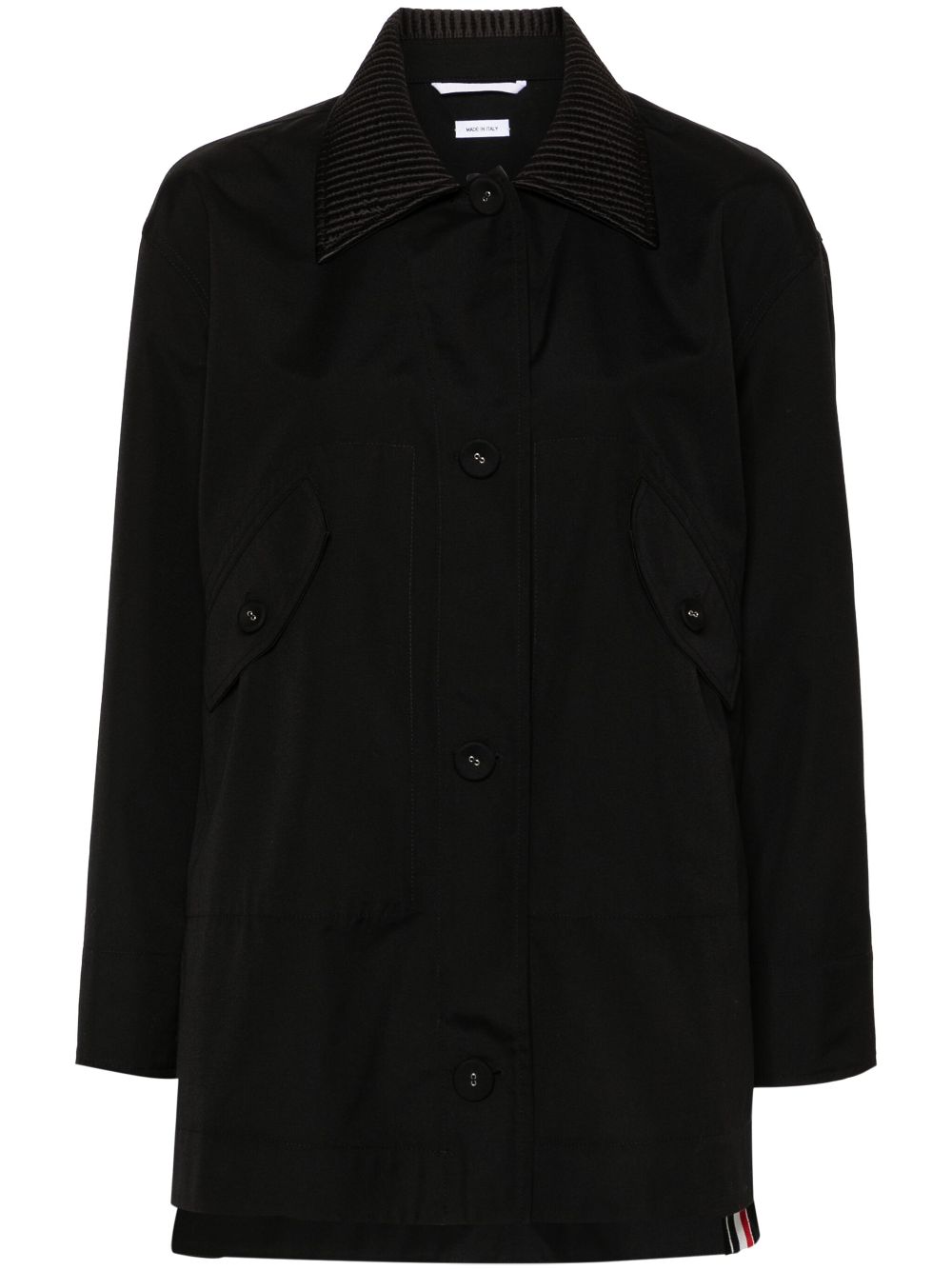 Thom Browne single-breasted coat - Black