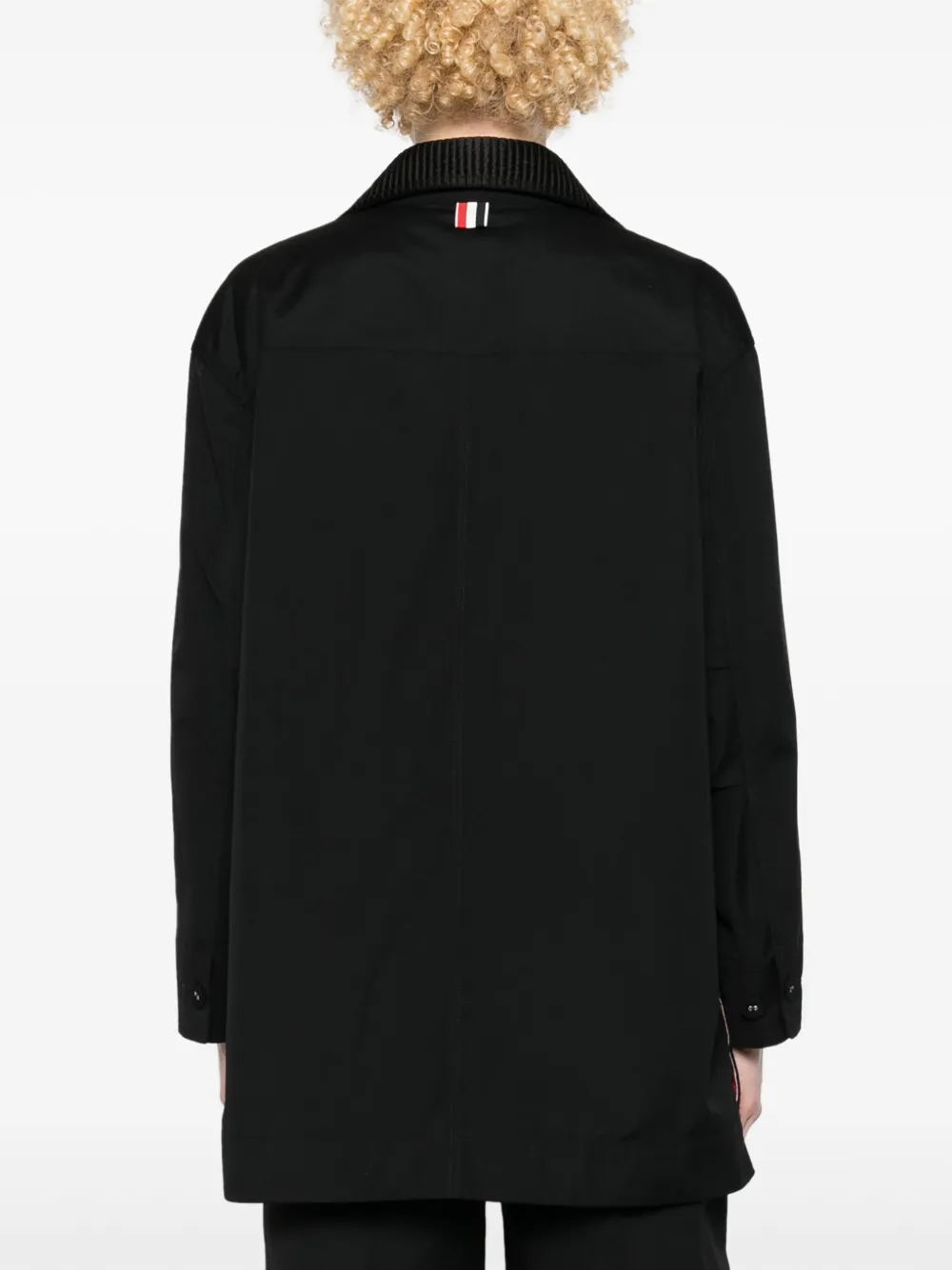 Thom Browne Jas met enkele rij knopen Zwart