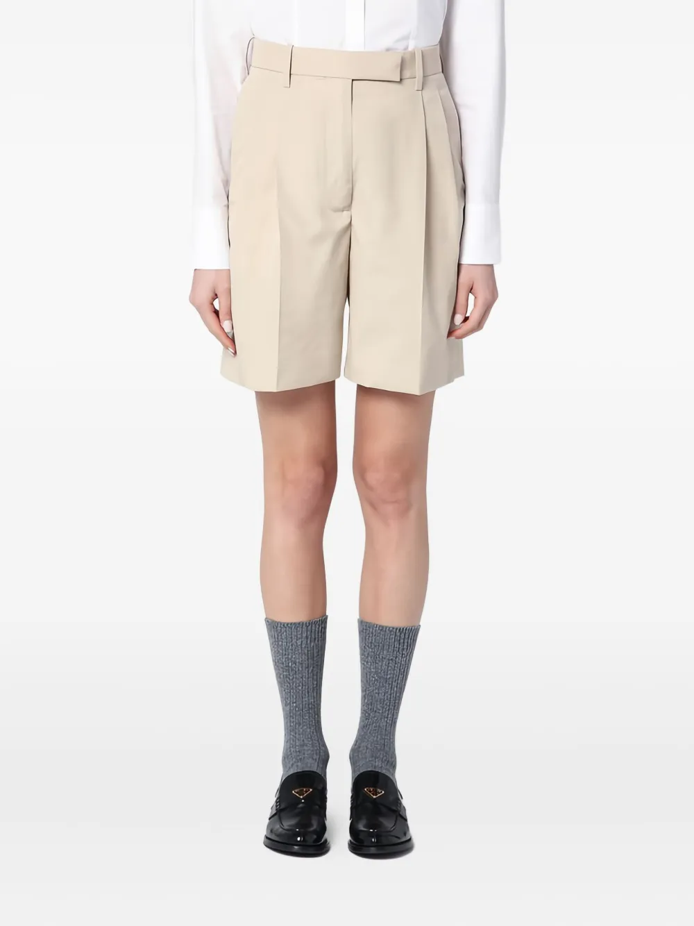 Thom Browne High waist shorts Beige