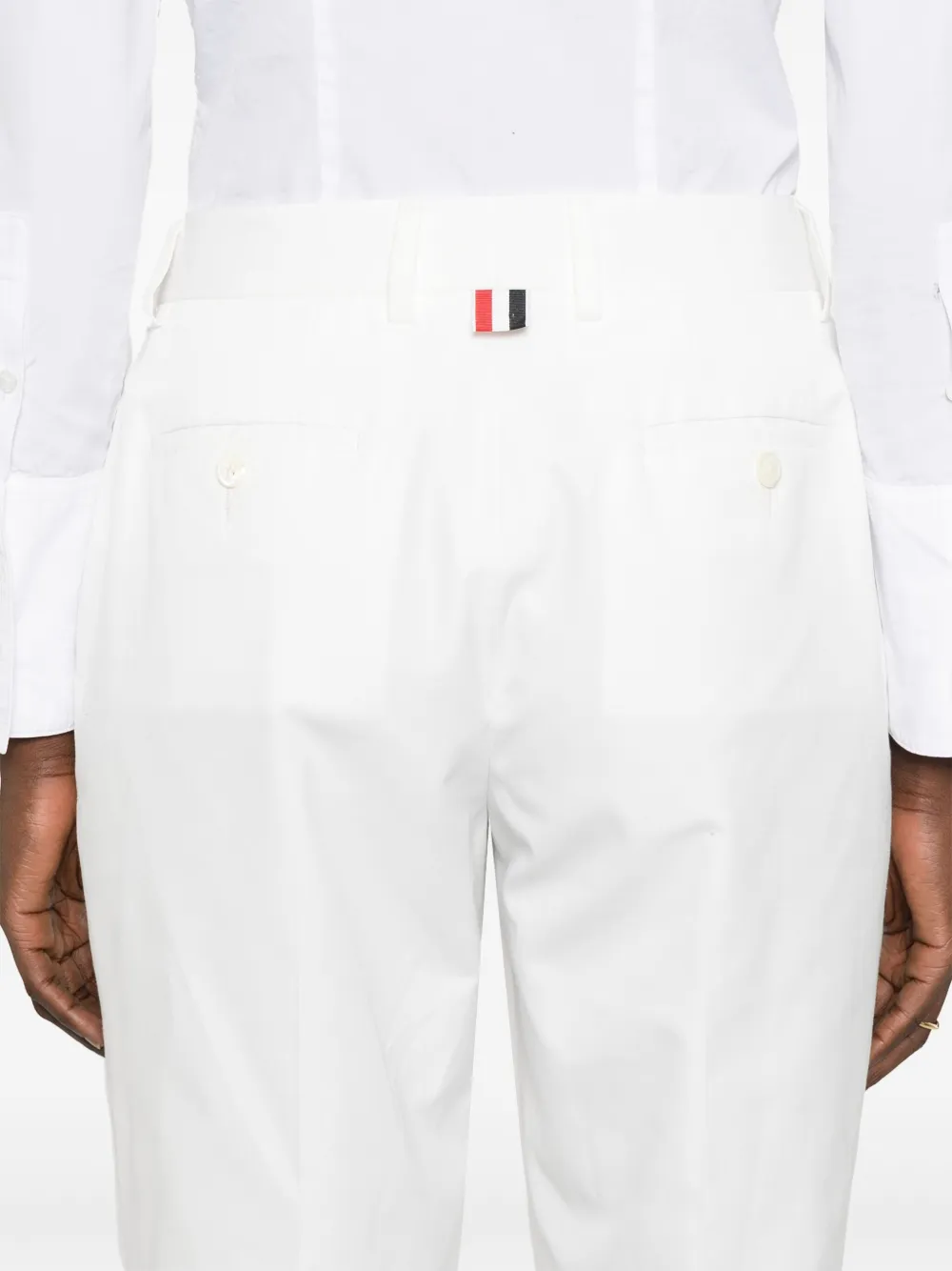 Thom Browne High waist pantalon Wit