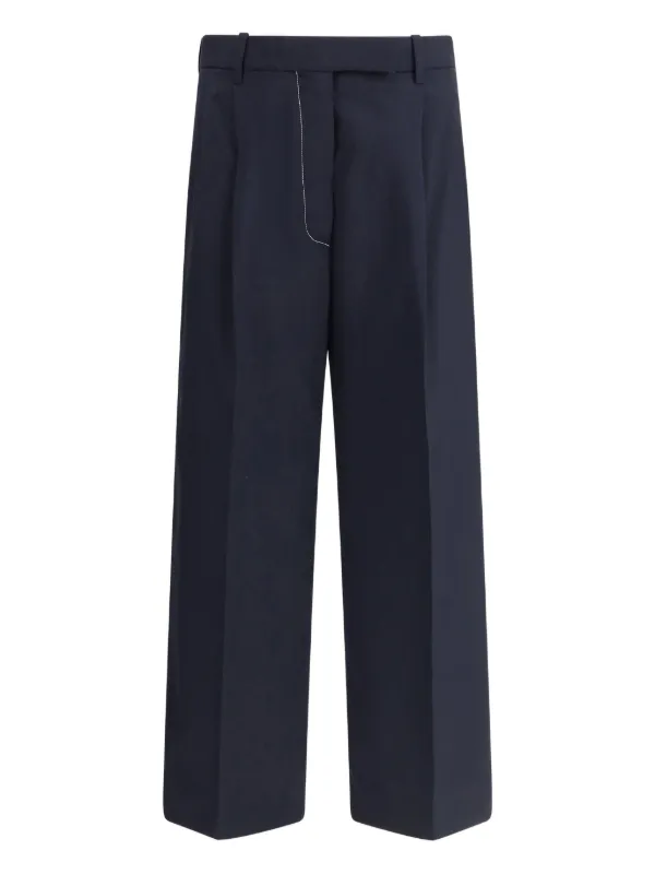 Thom Browne School Uniform High-waisted Trousers in Blue