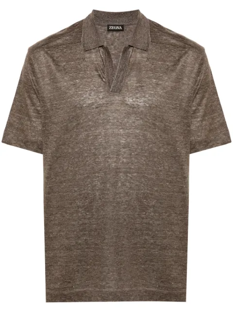 Zegna short-sleeve linen polo shirt