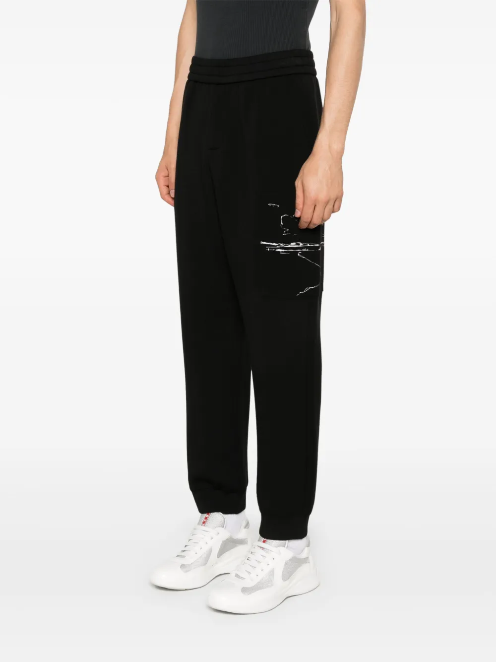 Emporio Armani Trainingsbroek met print Zwart