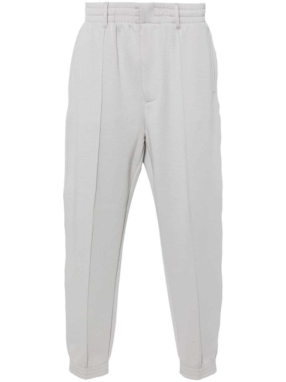 Emporio Armani Raised-seam Tapered Trousers In White