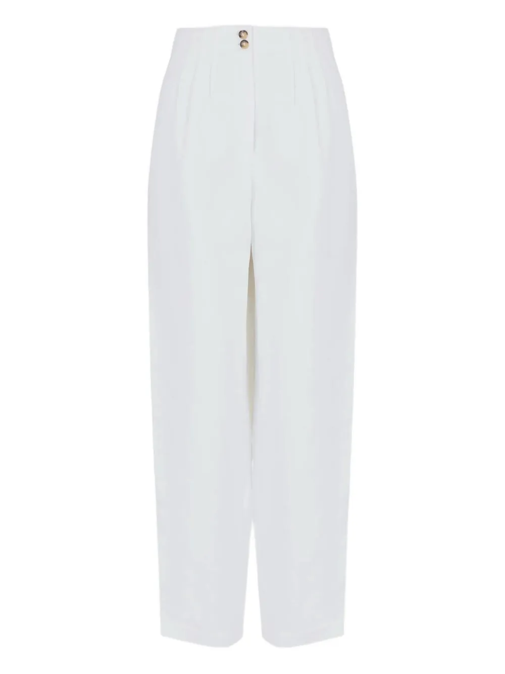 Emporio Armani pleated-front linen trousers | White | Image 1