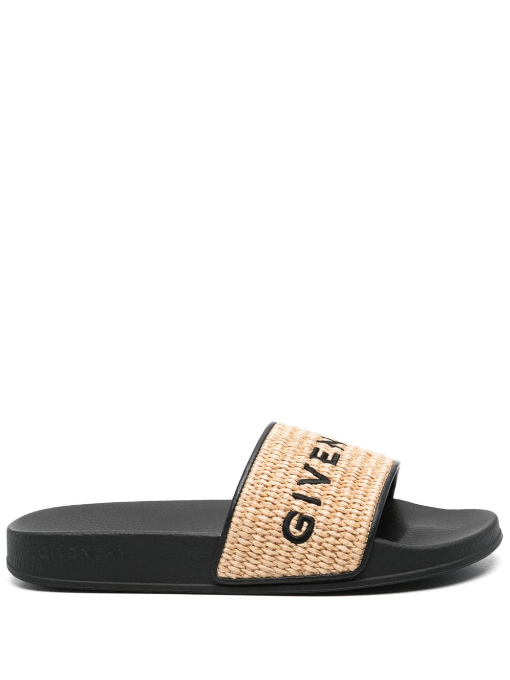 Givenchy 4G raffia slides Brown