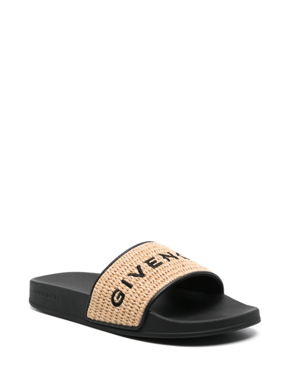 Givenchy 4G raffia slippers - Bruin