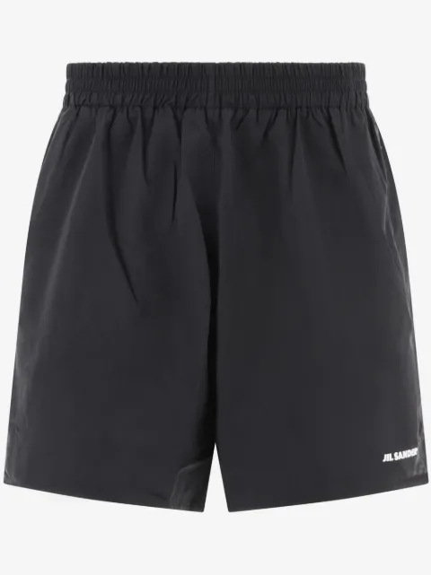 Jil Sander shorts con pretina elástica y logo estampado