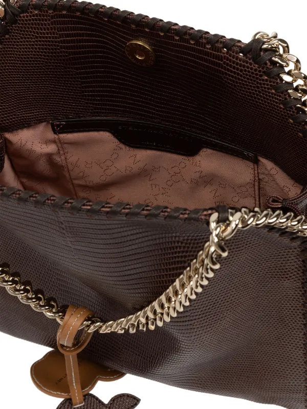 【送料&関税込】Stella McCartney falabella Brown Handbag Wit Stella McCartney Falabella chain-link Detailing Bag | Brown