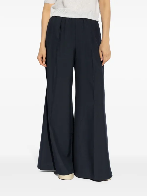 Marni wide-leg Virgin Wool Trousers | Blue | FARFETCH JO