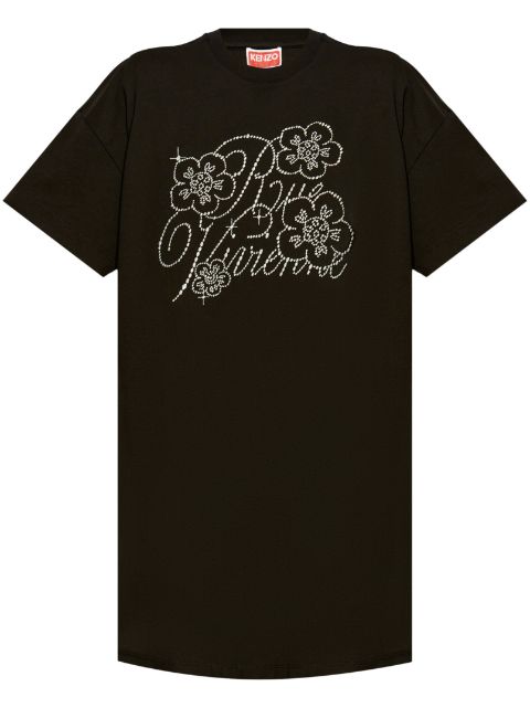 Kenzo stud-embellished cotton T-shit mini dress