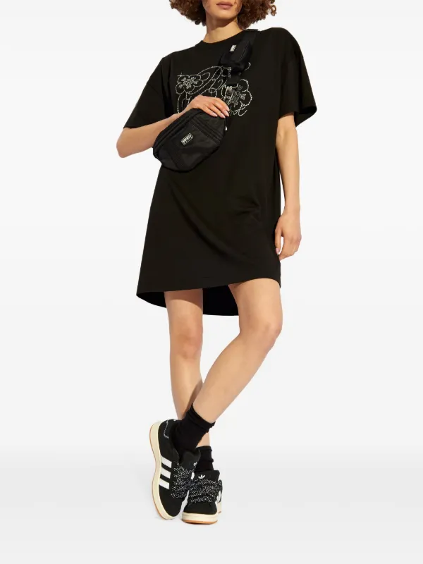 Kenzo Stud embellished T Shirt Dress Women Cotton M Black