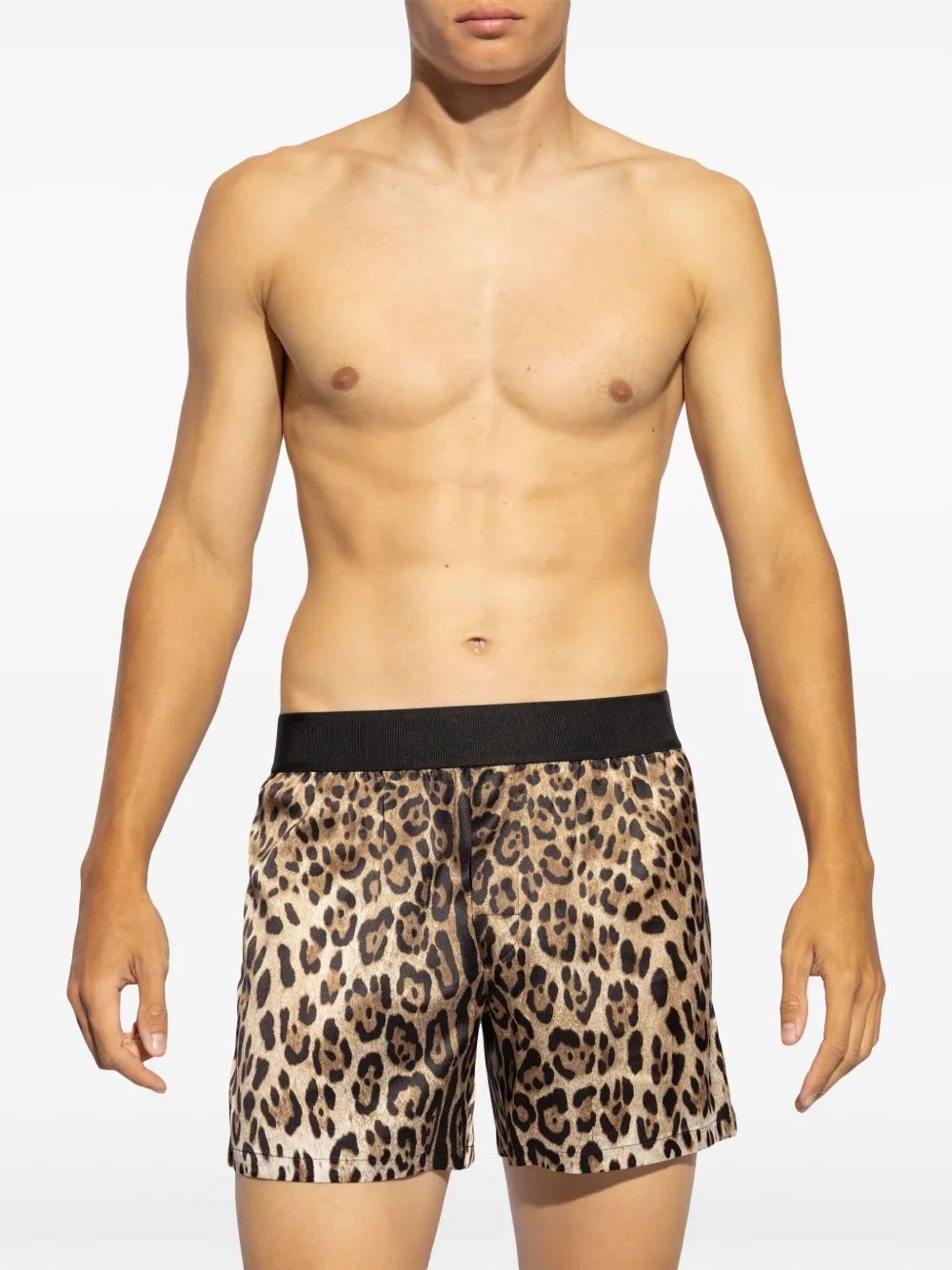 Dolce & Gabbana Boxershorts met luipaardprint Bruin