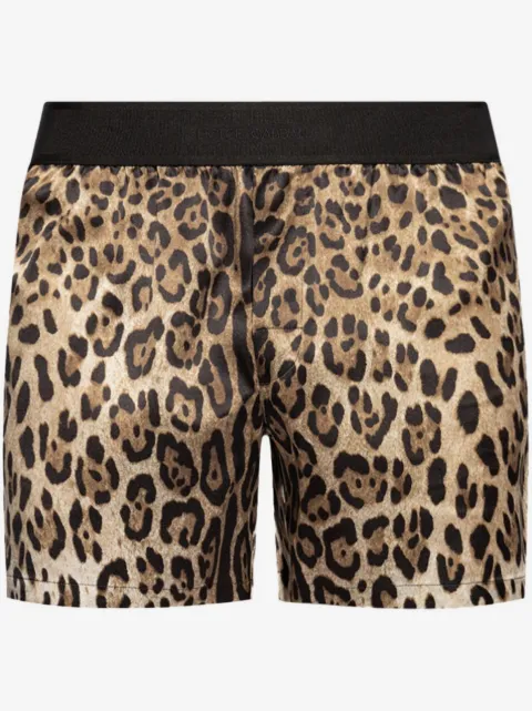 Dolce & Gabbana leopard-print silk boxers