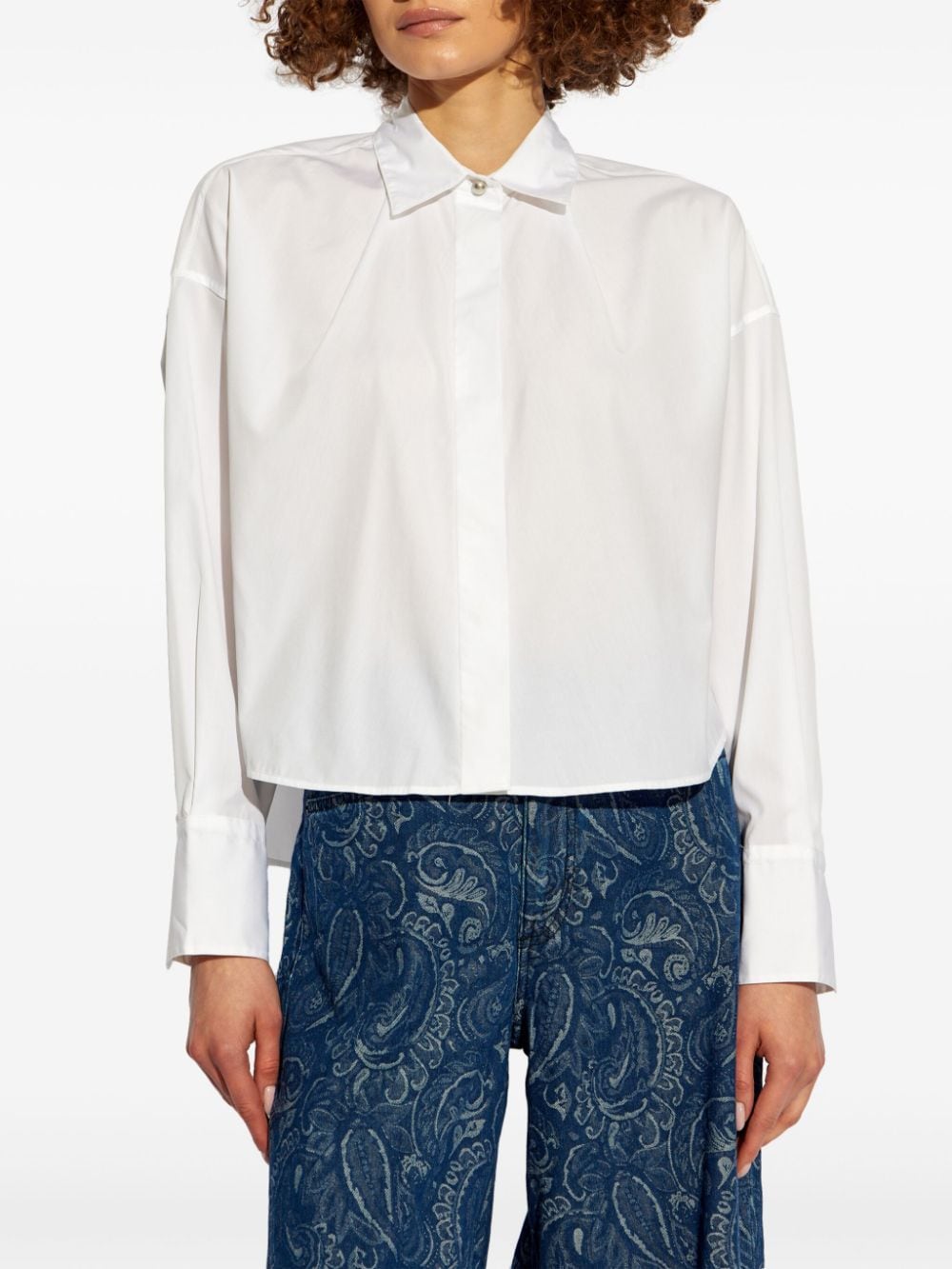 Shop Rag & Bone Long-sleeve Cotton Shirt In White