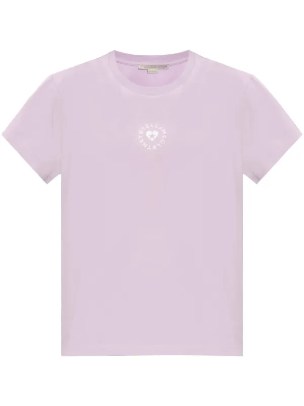 Stella McCartney Lovestruck T-Shirt Mit Logo | Violett