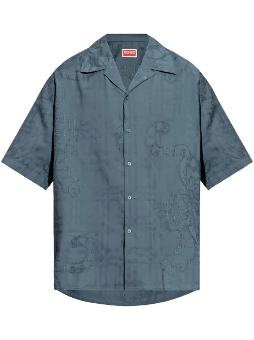 Kenzo chemise en jacquard - Bleu - Kenzo - Modalova