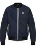 Ea7 Emporio Armani logo-patch bomber jacket - Blue
