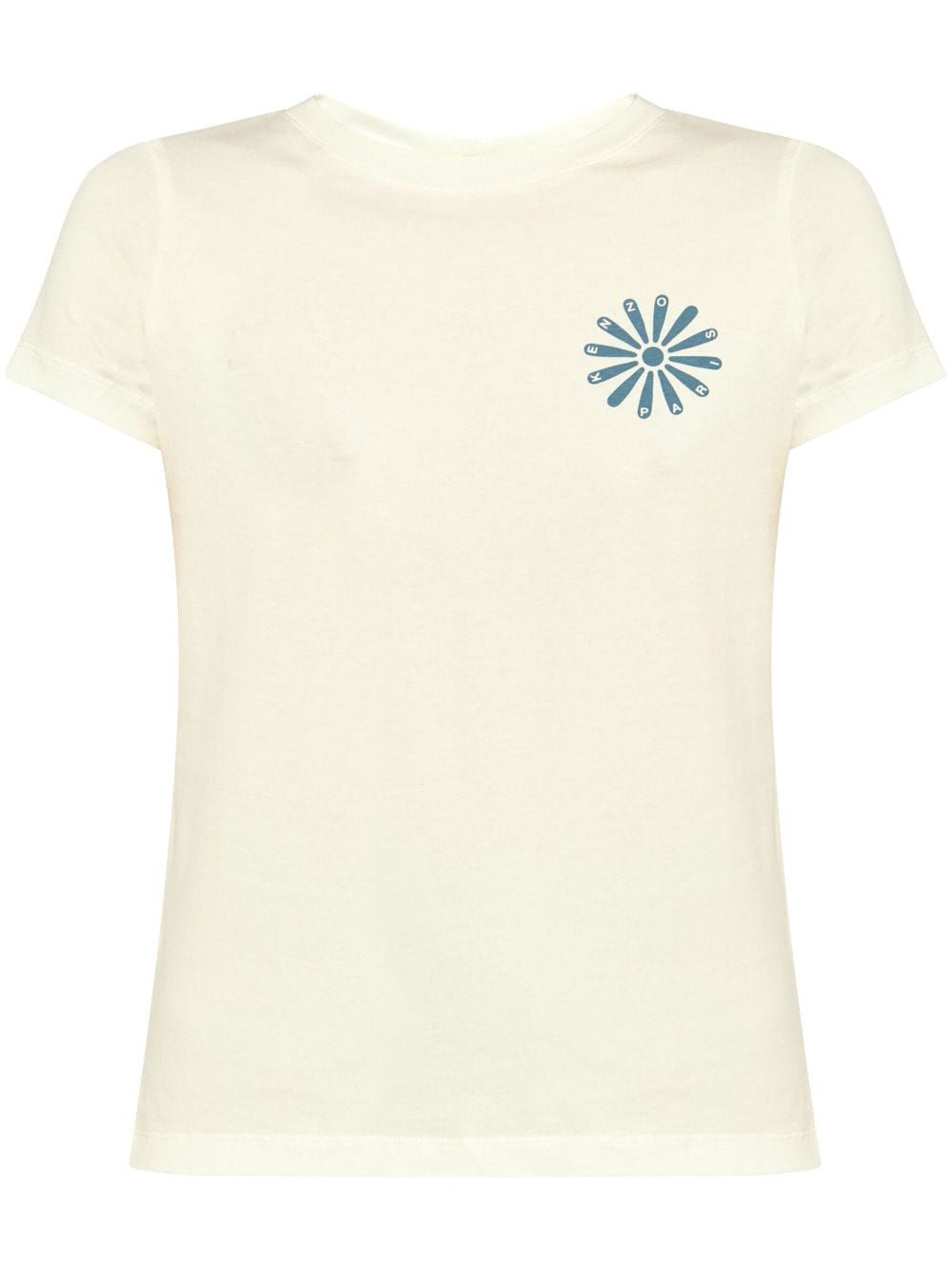 Kenzo floral-print cotton T-shirt - Toni neutri