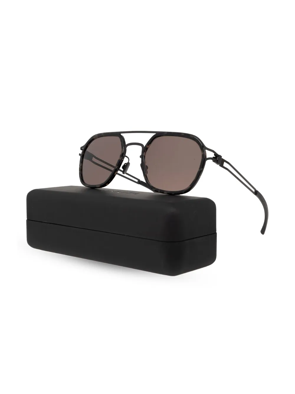 Mykita Gia Geometric-frame Sunglasses In Black