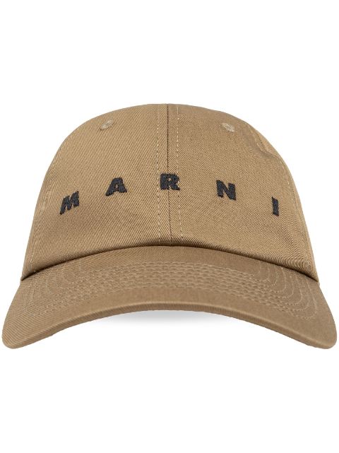 Marni logo-embroidered twill baseball cap Men