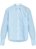 Victoria Beckham striped organic cotton shirt - Blue