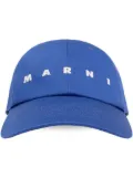 Marni logo-embroidered cotton baseball cap - Blue