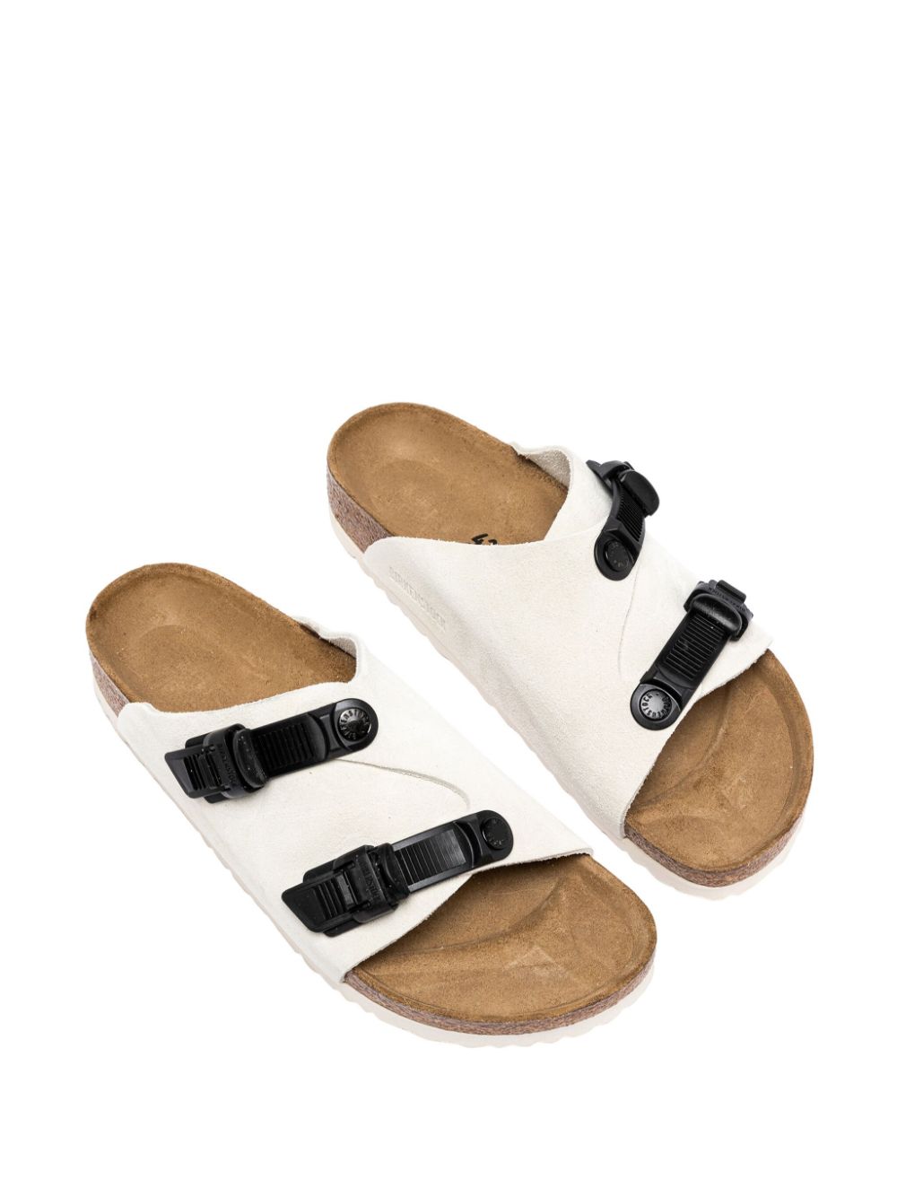 Shop Birkenstock Zürich Tech Suede Sandals In White
