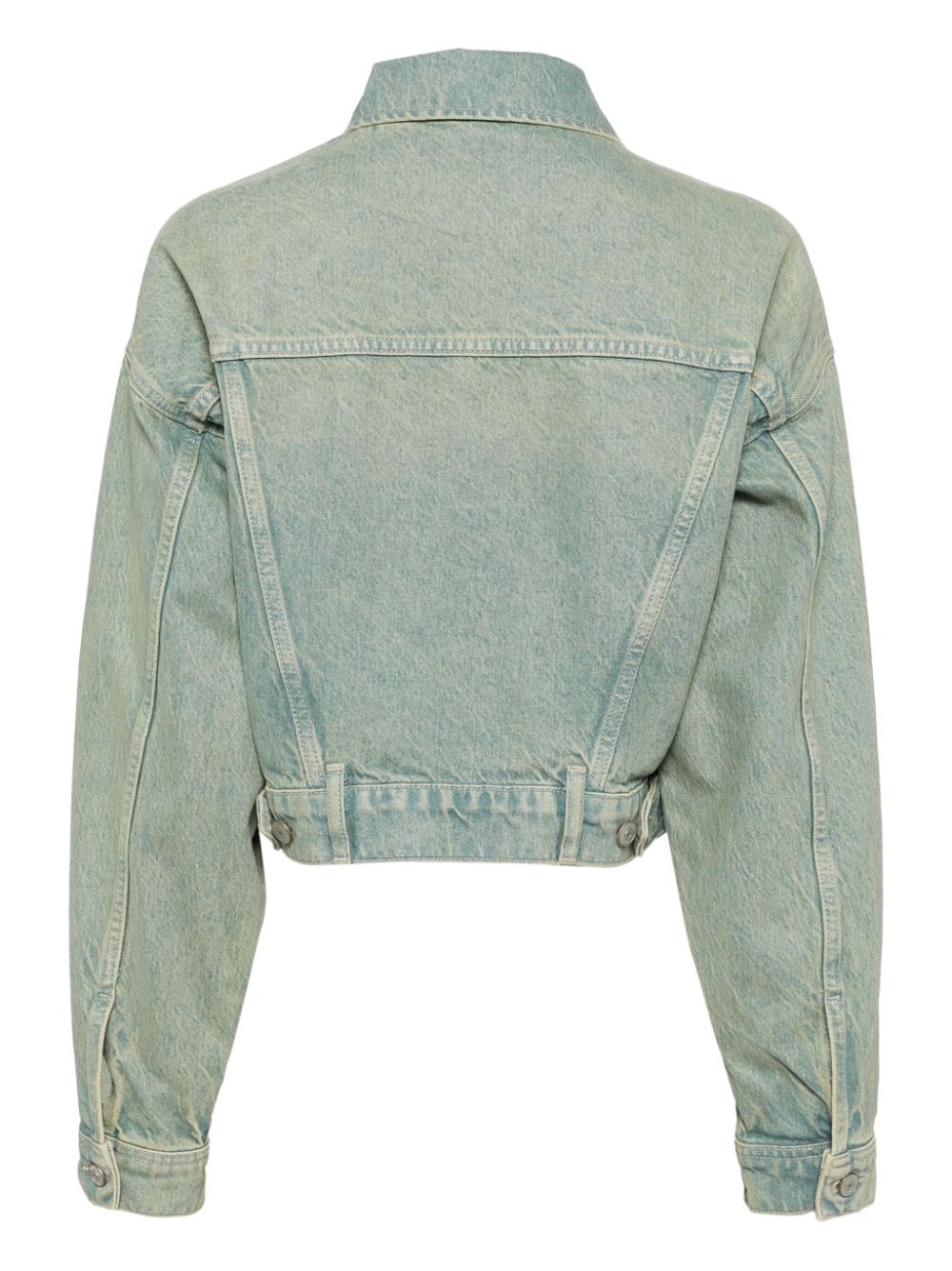 Reformation Denim jack van katoenblend - Blauw