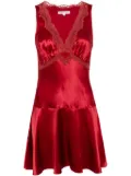 Reformation Belva silk-satin mini dress - Red