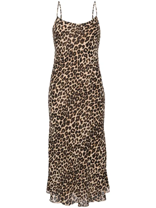 Robe mi-longue Emerick à imprimé léopard - Reformation - Modalova