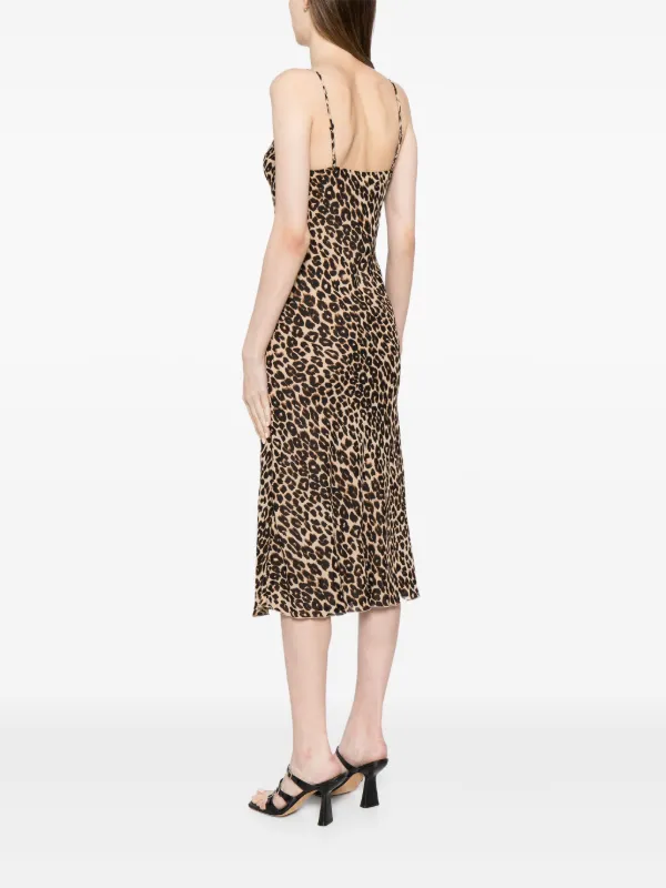 Reformation Emerick cheetah-print Midi Dress | Brown | FARFETCH CA