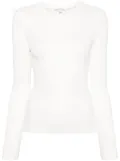 Reformation Davy ribbed-knit long-sleeve T-shirt - White