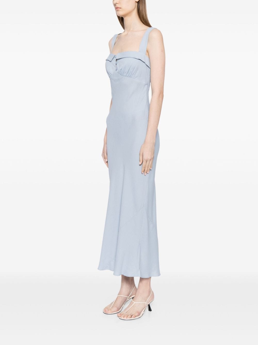 Shop Reformation Tancy Crepe Maxi Dress In Blue