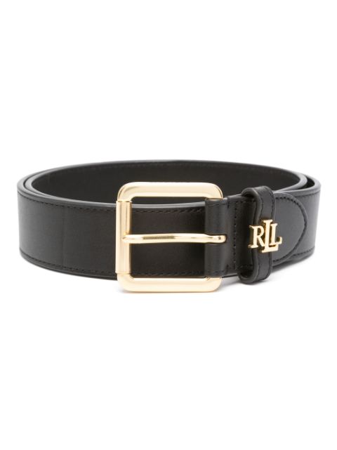 Lauren Ralph Lauren logo-plaque leather belt Women