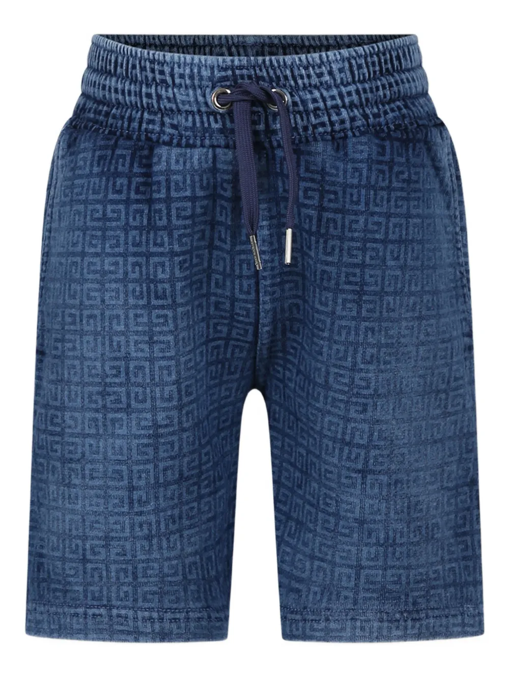 Givenchy Kids Shorts denim con stampa 4G - Blu