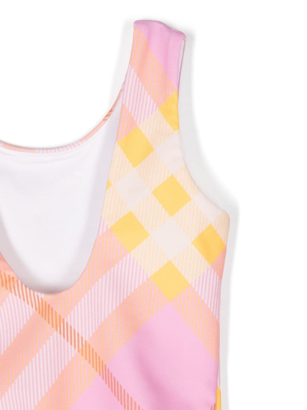 Burberry Kids Check-lprint swimsuit - Roze