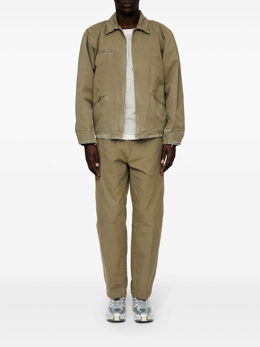 MM6 Maison Margiela cotton shirt jacket - Groen