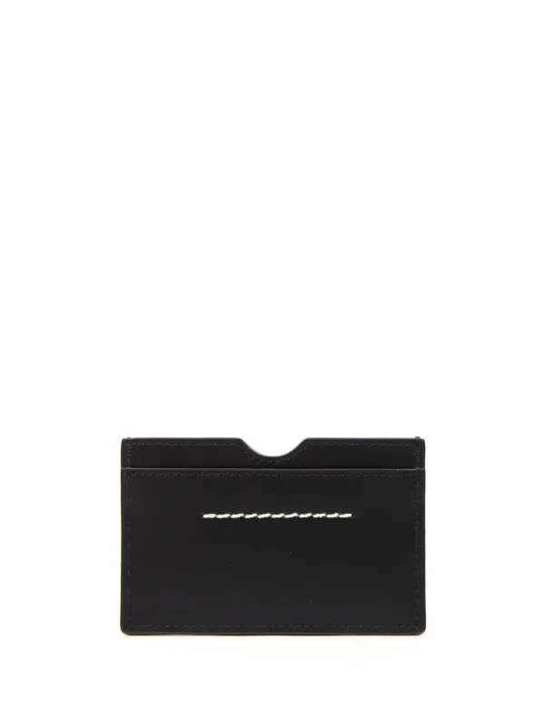 MM6 Maison Margiela Signature Leather Cardholder | Black