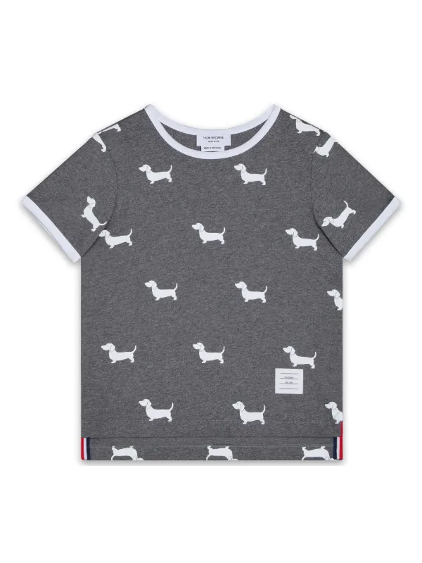 Thom Browne Kids Hector Tシャツ | グレー | FARFETCH JP